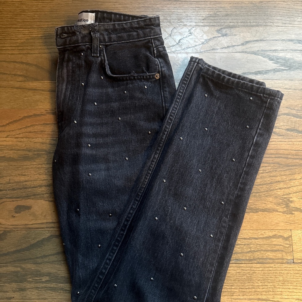 Reformation Studded Harley Jeans -Size 26